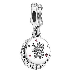 NWOT Harry Potter Gryffindor House Dangle Charm with Red Crystal Sterling Silver